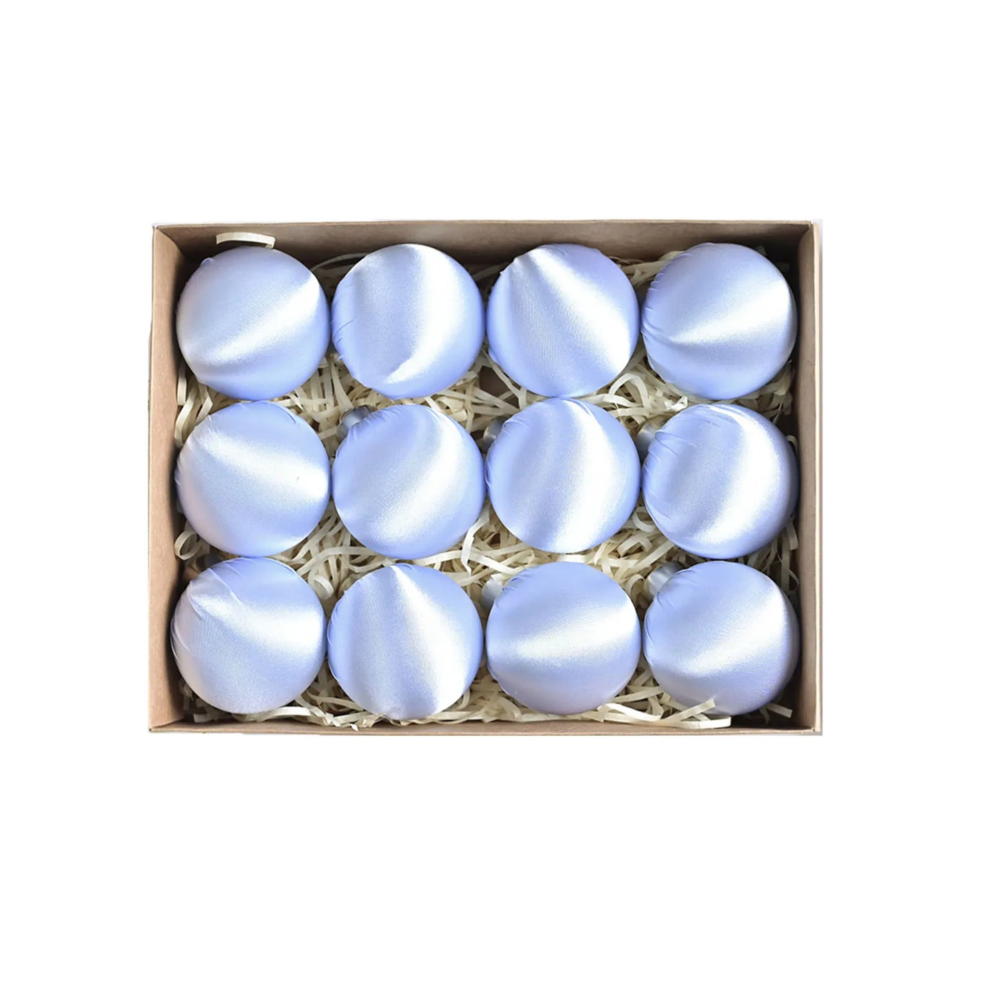 Unique display of satin silk ball ornaments tailored for festive decor, emphasizing creativity and festive spirit this holiday season.