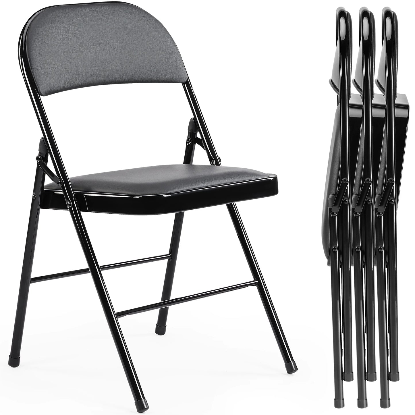 Padded Folding Chairs positioned beautifully at a dining table, exhibiting their versatility for dining and gatherings.