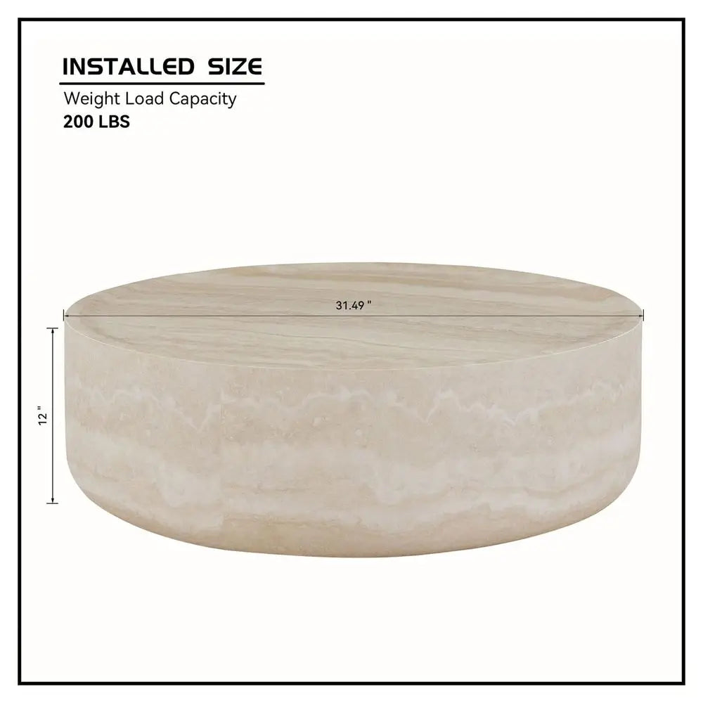 Durable Fiberglass Accent Table featuring faux marble finish, ideal for apartments and offices.