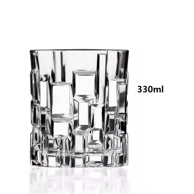 Colorful Wine Decanter & Patterned Glass Set