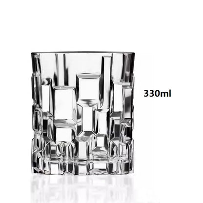 Colorful Wine Decanter & Patterned Glass Set