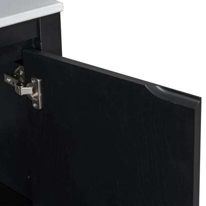 72" Bathroom Vanity Set with Double Vanities (Separate), Double Ceramic Sinks, Soft-Close Doors & Adjustable Shelf – Retro