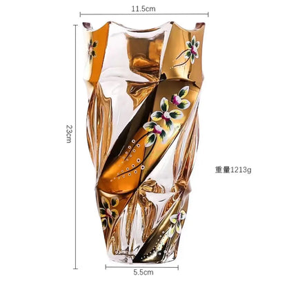 Upscale Thickened Crystal Glass Flower Vase