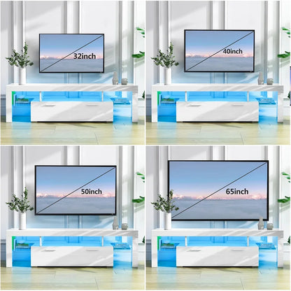 Modern Living Room Entertainment Center w/LED Lights