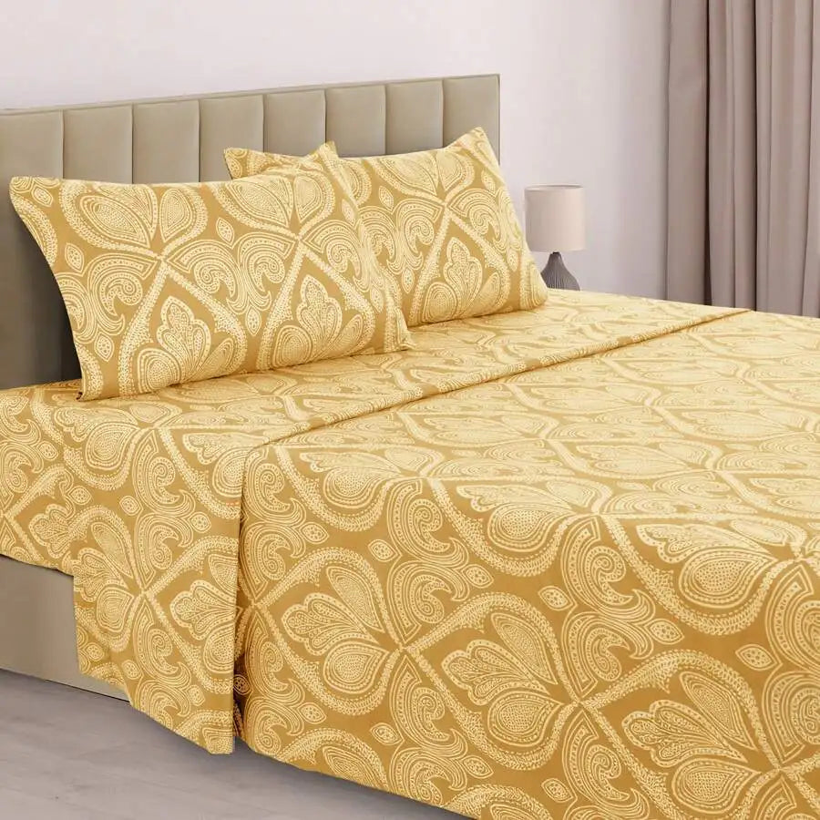 Paisley Microfiber Sheet Set, Bedding with 16-Inch Deep Pocket Fitted Sheet & Pillowcases – paisley pillowcases and bedding