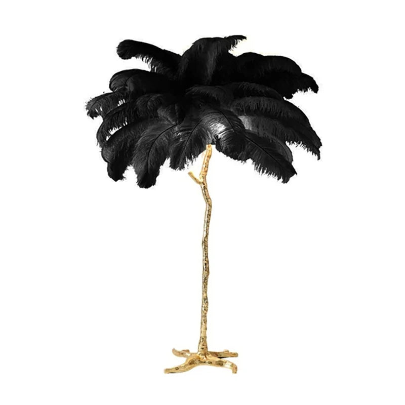 Modern Nordic Ostrich Feather Luxury Floor/Table LED Lamp 