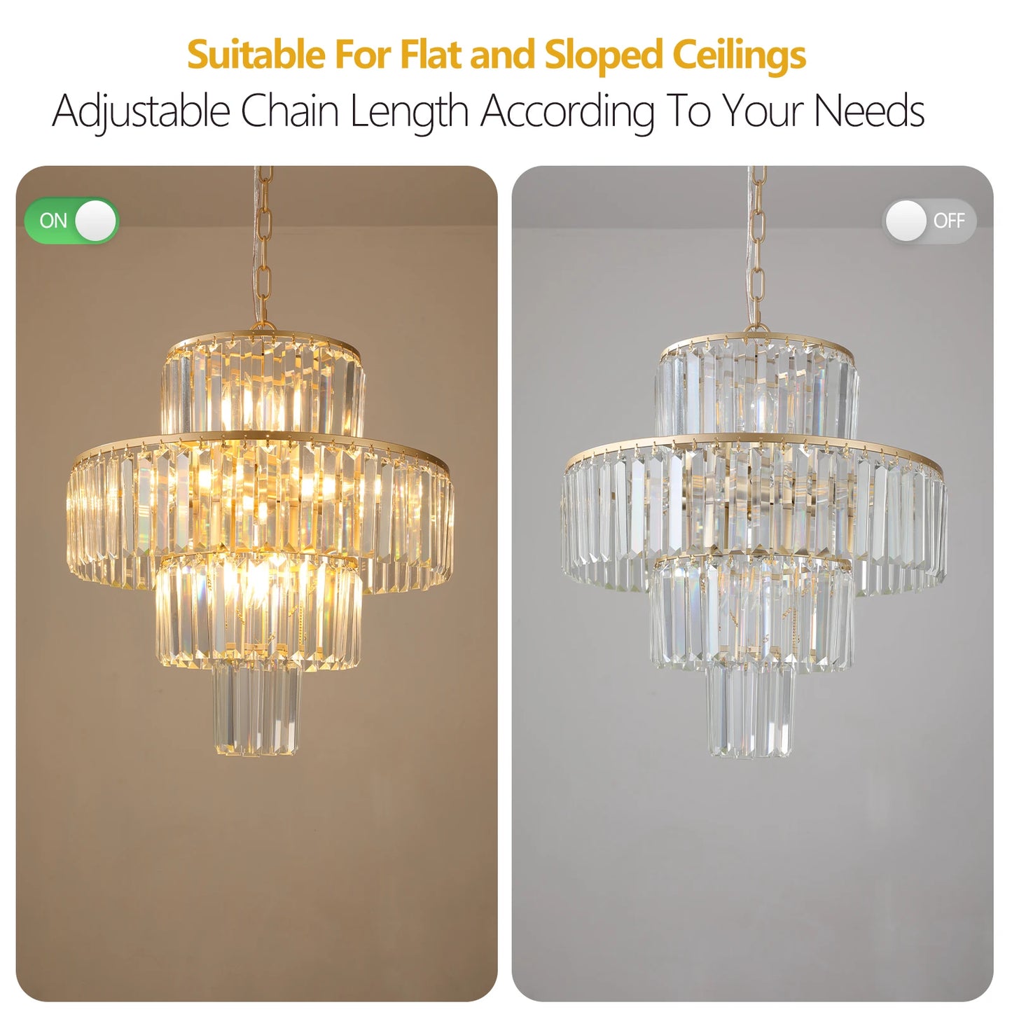 Modern & Luxurious Crystal Pendant Chandelier