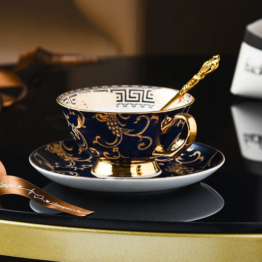 English Style Bone China Coffee/Tea Cup and Saucer 