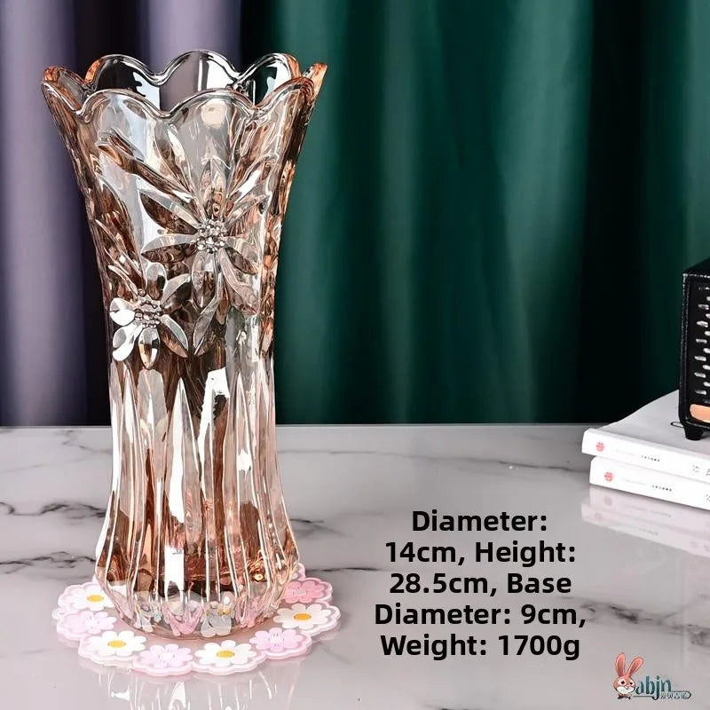 Minimalist Style Multi-Color Glass Flower Vase