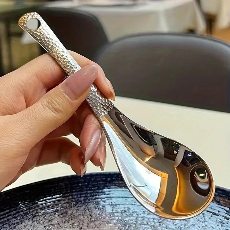 Heavy-Duty Stainless Steel Soup Spoon with Deep Bowl, Polished Finish & Ergonomic Handle, ergonomic stainless steel soup spoon handle