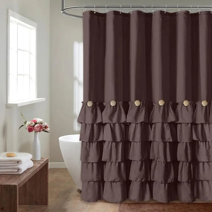 Farmhouse 72"x72" Fabric Shower Curtain Set