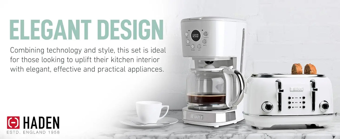 Elegant Design 12 Cup Coffee Maker & 4-Slice Toaster