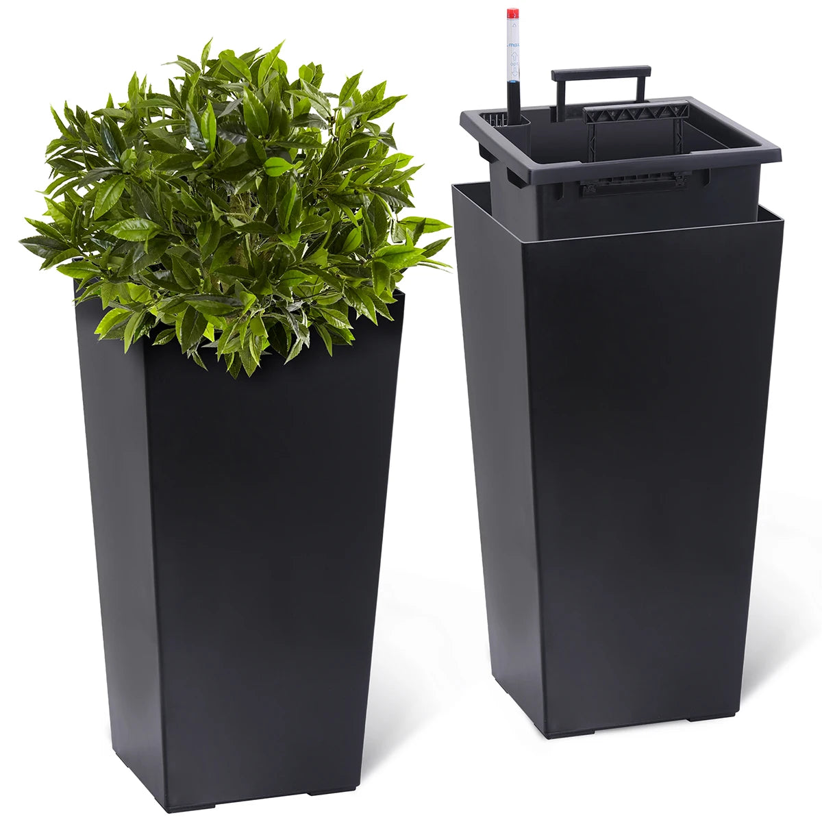 Stylish Tall Indoor/Outdoor Rectangular Planters(Set of 2)