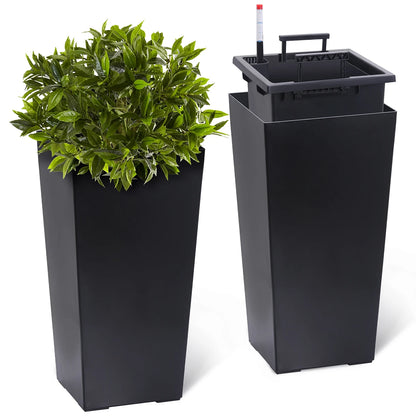 Stylish Tall Indoor/Outdoor Rectangular Planters(Set of 2)