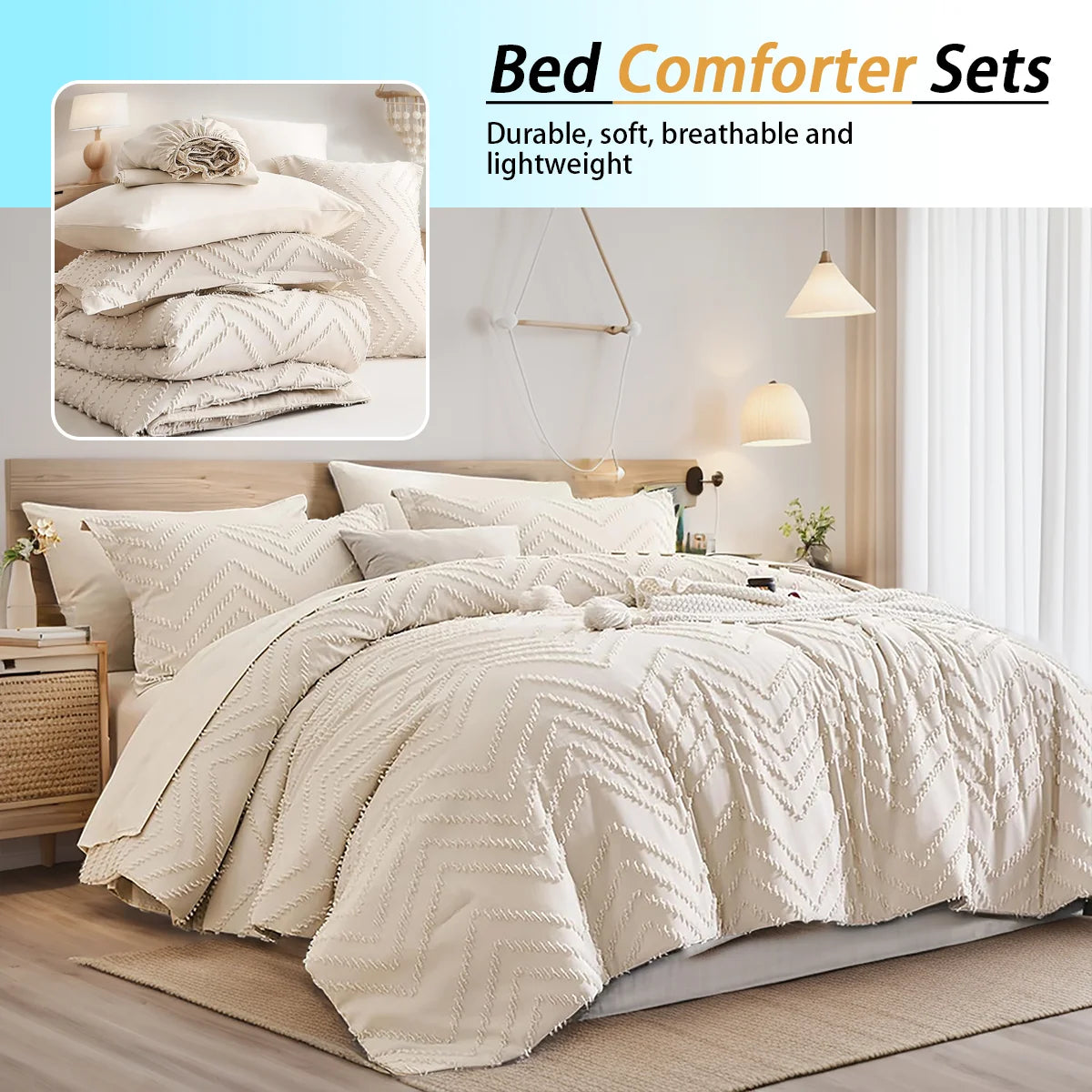 Elegant 7-piece Cut Flower Design king/Queen Quilt Set
