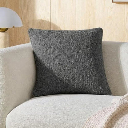 Snug Memory Foam Throw Pillow 20x20 showcased outdoors, adding comfort to patio furniture.