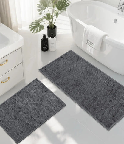 Lightweight & Ultra Thin Absorbent Bathroom Mats~5 Piece Set