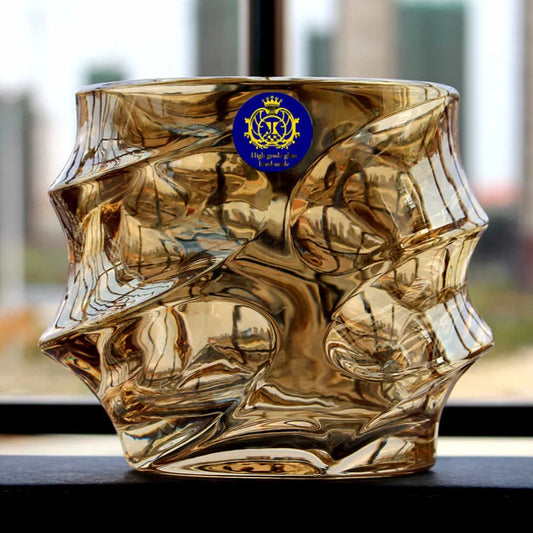 European Style Grotesque Golden Crystal Whisky Glasses