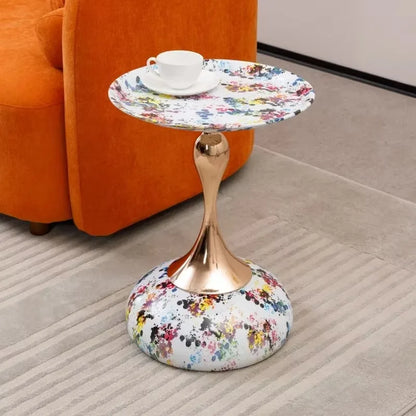 Modern Metal Pedestal/Accent Table   