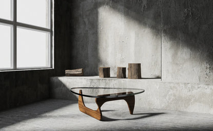 New Design Mid-century Style Triangle Glass Coffee Table