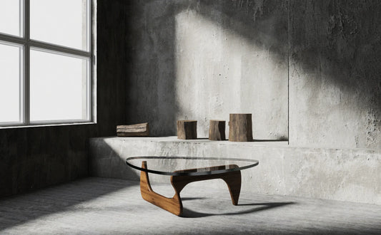 New Design Mid-century Style Triangle Glass Coffee Table