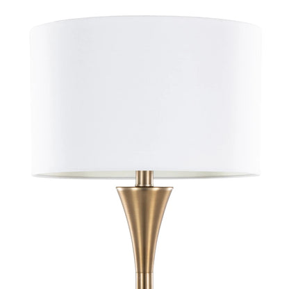 Modern 65" Metal Floor Lamp in Matte Golden Bronze