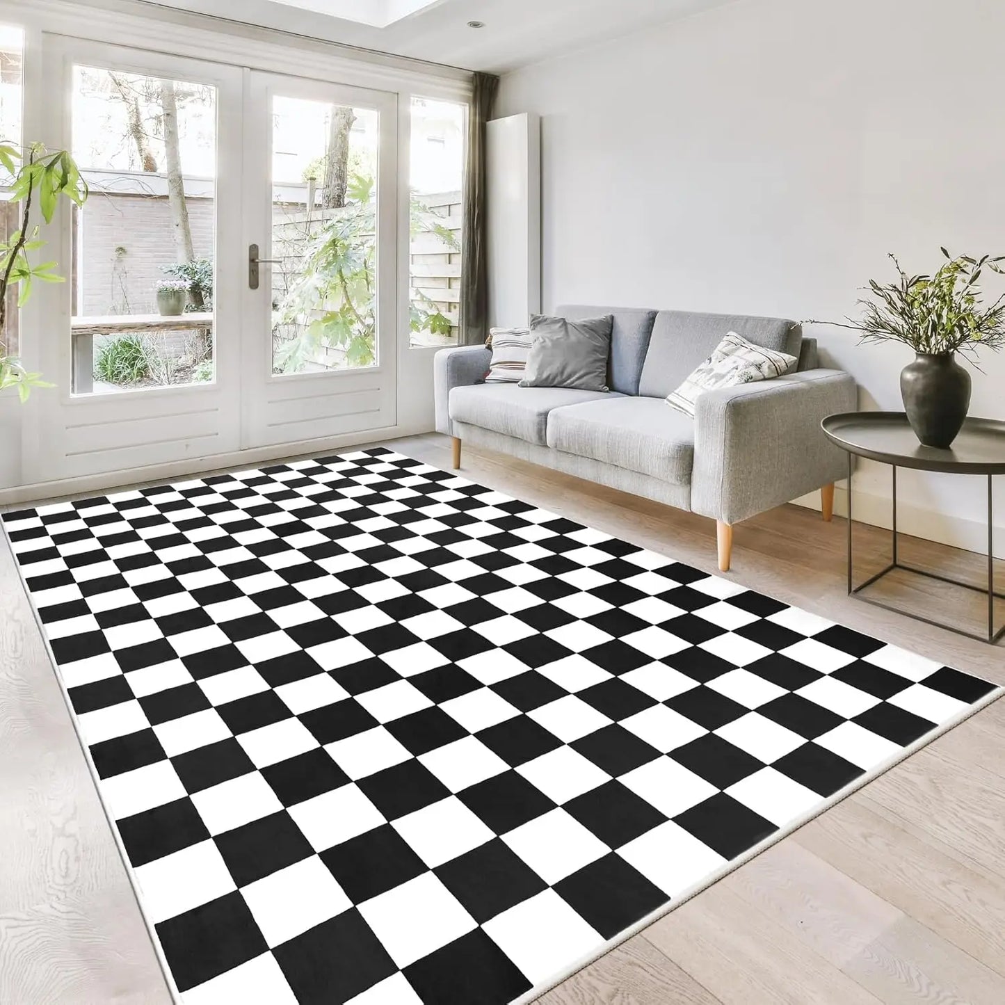 Classic Soft & Washable Checkerboard Rug