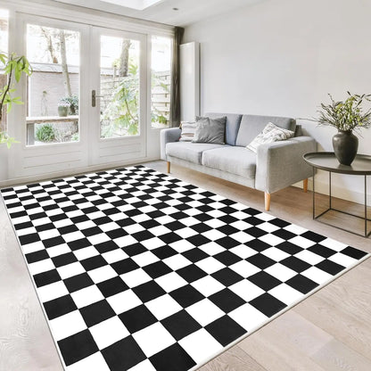 Classic Soft & Washable Checkerboard Rug