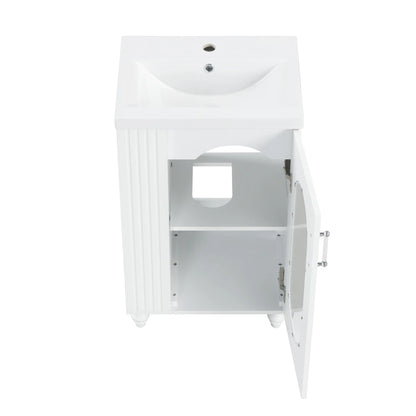 Modern 20" Freestanding Bathroom Vanity w/Drop-in Sink
