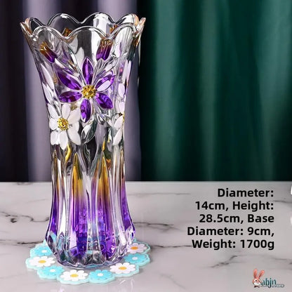 Minimalist Style Multi-Color Glass Flower Vase