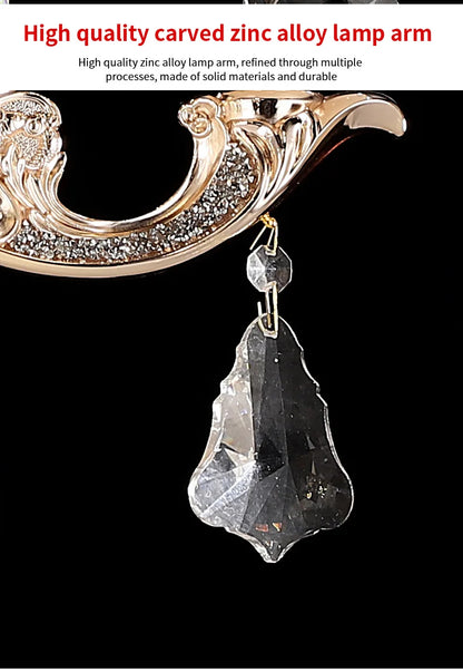 Traditional European Aesthetic Style Chain Pendant Crystal Chandelier 