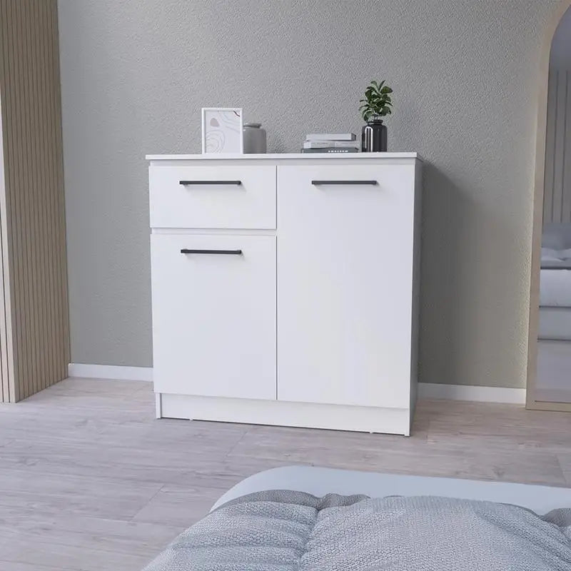 Elegant White Bedroom Dresser-Storage Solution for Organized Living Spaces