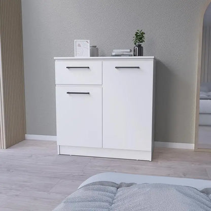 Elegant White Bedroom Dresser-Storage Solution for Organized Living Spaces