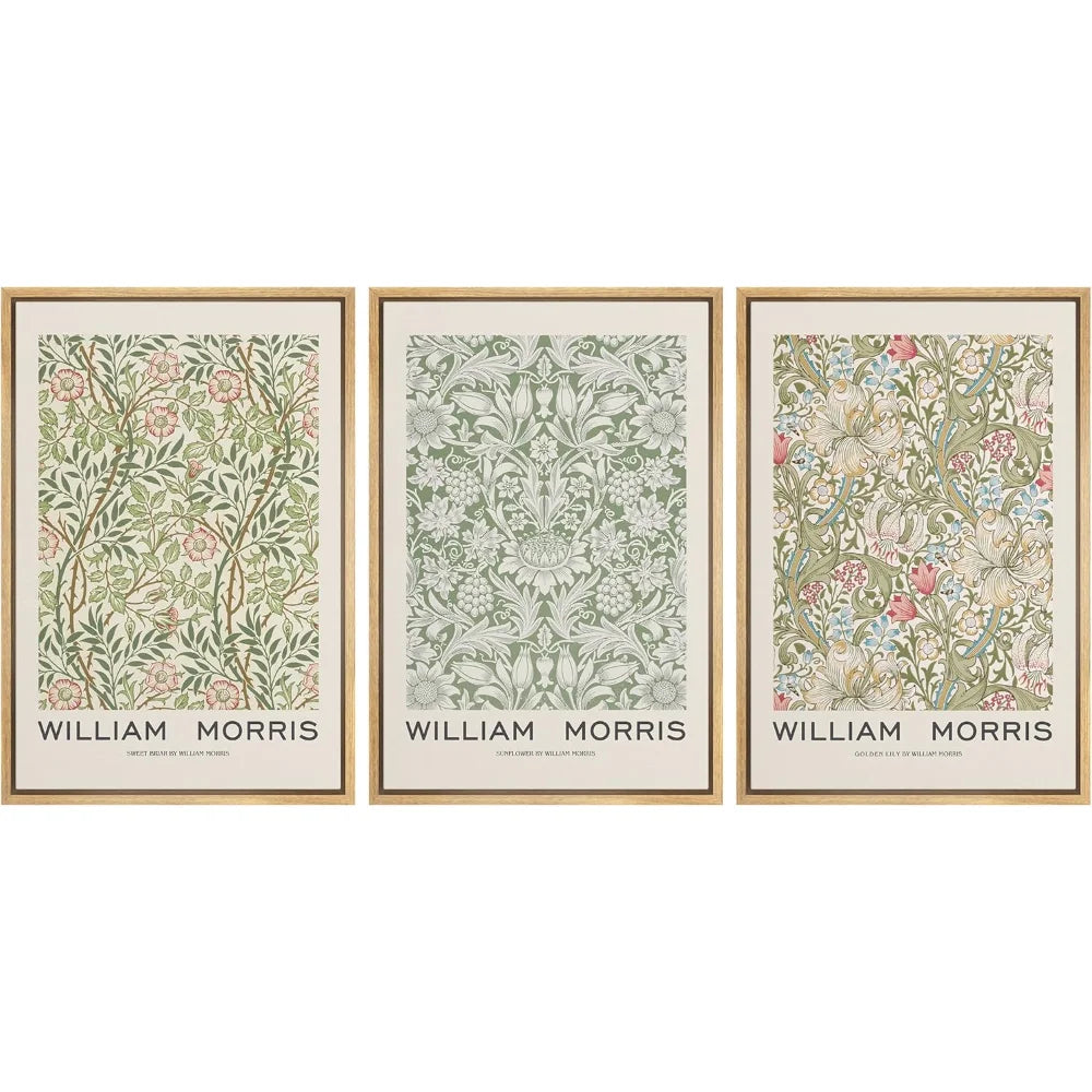 Framed Canvas Ink Print Wall Art Set