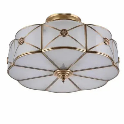 Luxury Hanging Pendant Chandelier w/Handmade Glass Lampshade