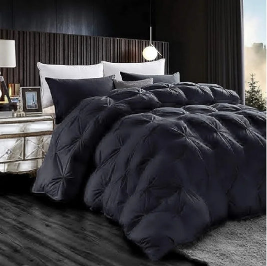 Luxurious All-season Premium Down Feather King  Black Bedding Set