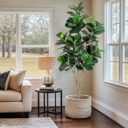 Tall Ecofriendly Faux Fiddle Leaf Fig Tree