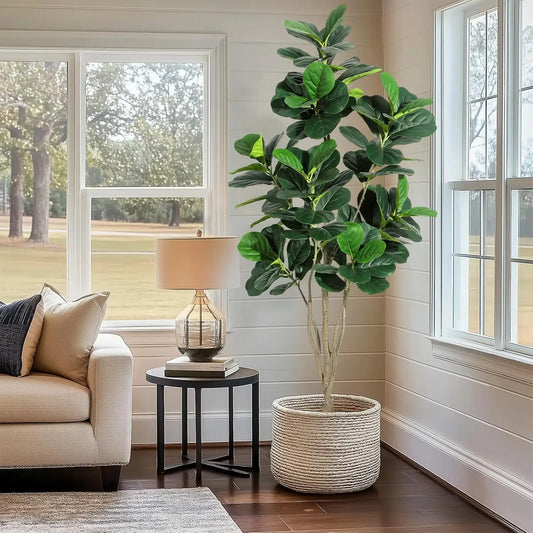 Tall Ecofriendly Faux Fiddle Leaf Fig Tree