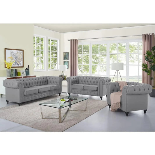 Modernized 3-Piece Living Room Sofa Set