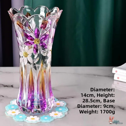 Minimalist Style Multi-Color Glass Flower Vase