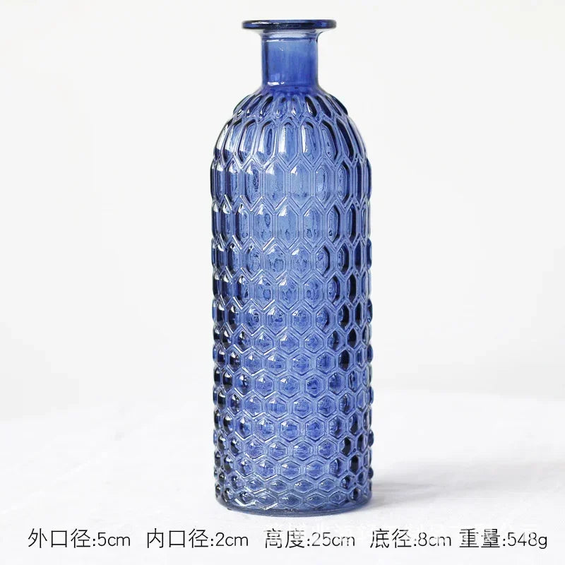 Modern Decorative Small Fresh Flower Glass Tabletop Vases