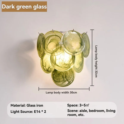 French Style Handmade Murano Glass Wall Lamp