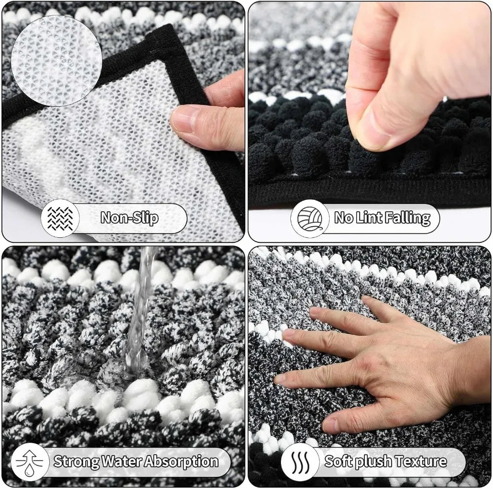 Complete Modern Black 34-Piece Bathroom Accessory Set 