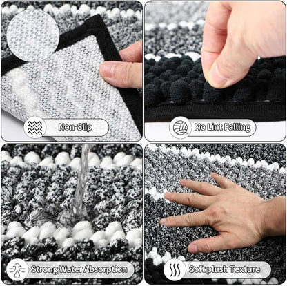 Complete Modern Black 34-Piece Bathroom Accessory Set 