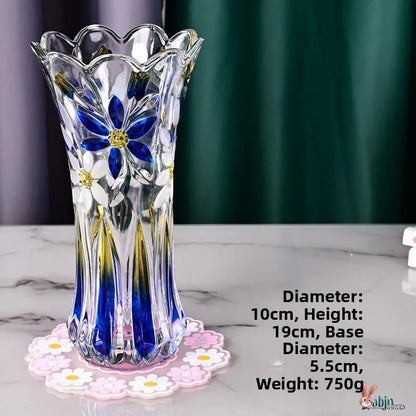 Minimalist Style Multi-Color Glass Flower Vase