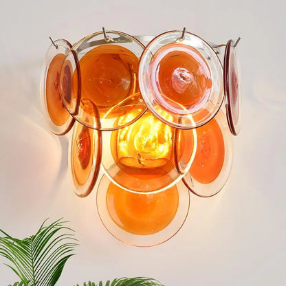 French Style Handmade Murano Glass Wall Lamp