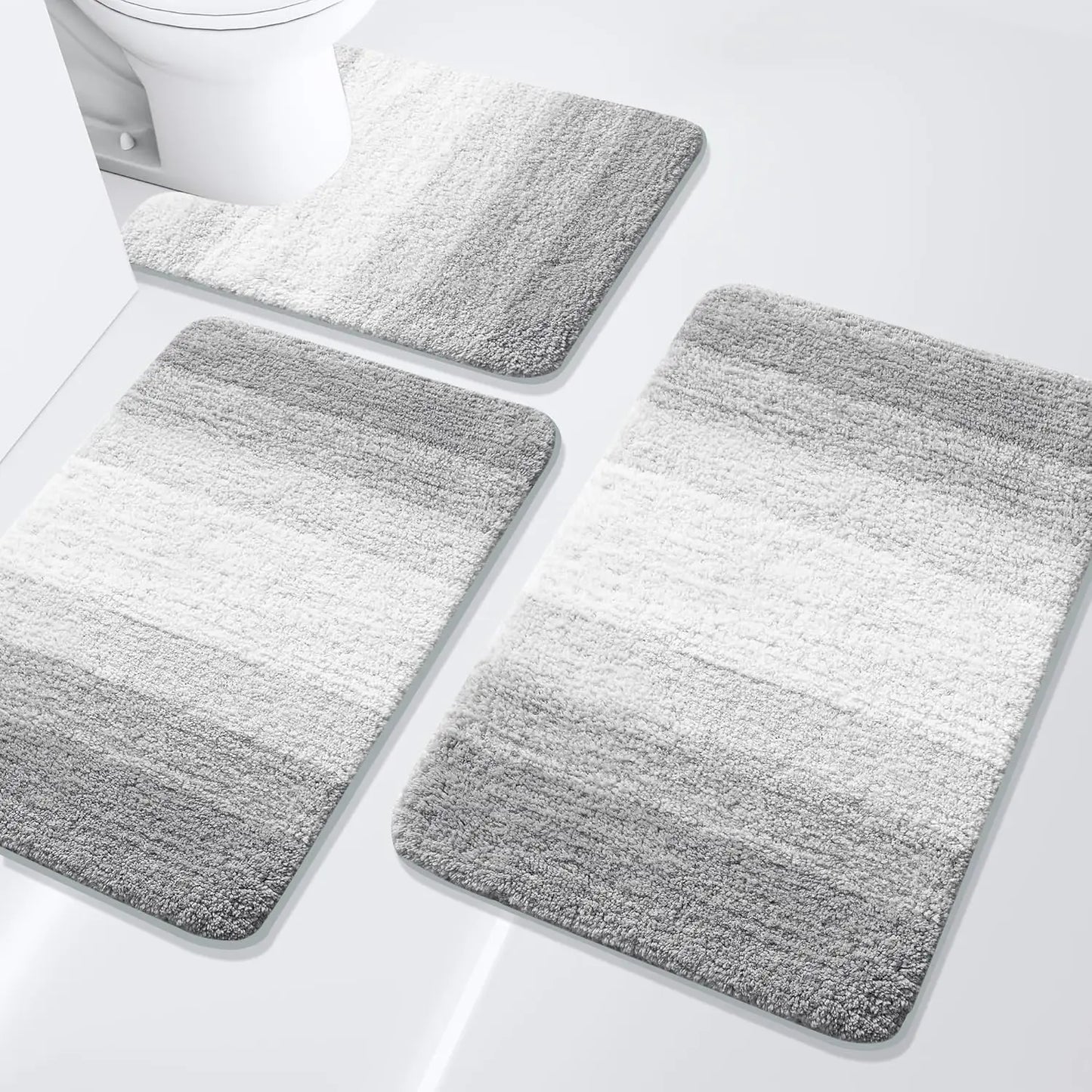 Extra Soft & Absorbent Bathroom Rugs~ 3 Piece Set
