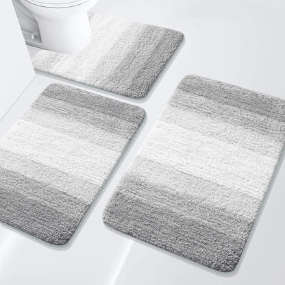 Extra Soft & Absorbent Bathroom Rugs~ 3 Piece Set