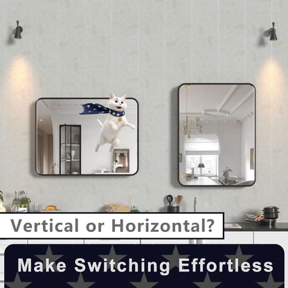 Modern Black Framed Rectangular Mirror