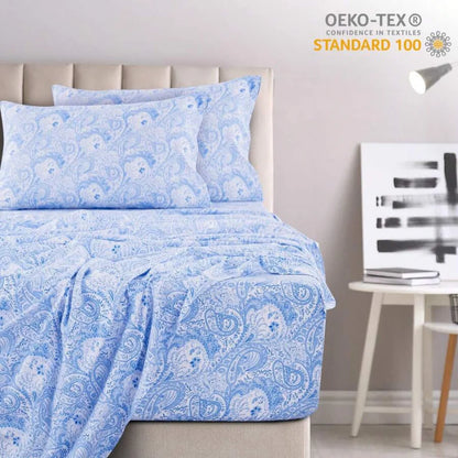 Paisley Microfiber Sheet Set, Bedding with 16-Inch Deep Pocket Fitted Sheet & Pillowcases – microfiber sheet set with elastic fitted sheet
